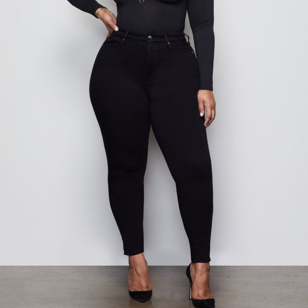 Good American Good Waist Black Jeans / 16